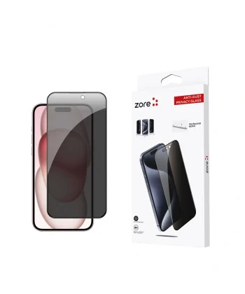 iPhone 15 Plus Anti-Dust Privacy Temperli Ekran Koruyucu