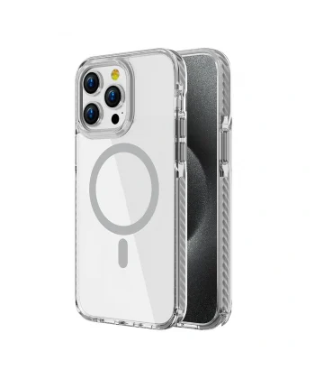 iPhone 15 Pro Kılıf M-safe Şarj Özellikli Airbagli Takılabilir Askı Aparatlı Nana Kapak