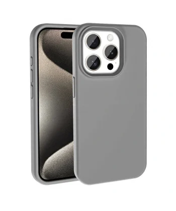 iPhone 15 Pro Kılıf M-safe Şarj Özellikli Sıvı Teknolojili Silinebilir Sert Kivi Kapak