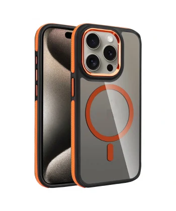 iPhone 15 Pro Max Kılıf M-safe Şarj Özellikli Mat Görünümlü Solo Kapak