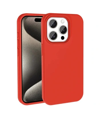 iPhone 15 Pro Max Kılıf M-safe Şarj Özellikli Sıvı Teknolojili Silinebilir Sert Kivi Kapak