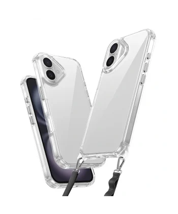 iPhone 16 Kılıf Airbagli Takılabilir Askı Aparatlı Snap Silikon Kapak