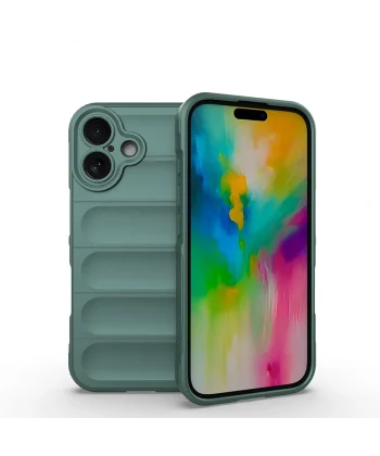 iPhone 16 Kılıf Esnek TPU Oyuklu Arka Yüzey Tasarımlı Etnik Silikon Kapak