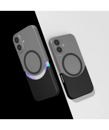 iPhone 16 Plus Kılıf M-Safe Şarj Özellikli Mıknatıslı Duble Kapak