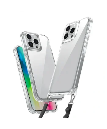 iPhone 16 Pro Kılıf Airbagli Takılabilir Askı Aparatlı Snap Silikon Kapak