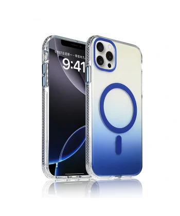 iPhone 16 Pro Kılıf M-safe Şarj Özellikli Transparan Renk Geçişli Toros Kapak