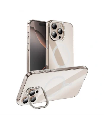 iPhone 16 Pro Max Kılıf M-safe Şarj Özellikli Kamera Standlı Estop Kapak