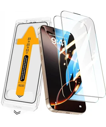 iPhone 16 Pro Max 3D Mobi HD Temperli Cam Ekran Koruyucu + Kolay Uygulama Aparatı