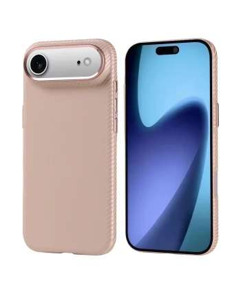 iPhone 17 Air Kılıf M-safe Şarj Özellikli Karbon Fiber Görünümlü Nekst Kapak