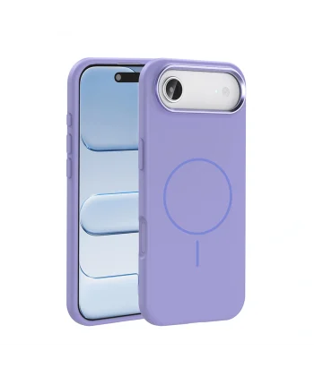 iPhone 17 Air Kılıf M-Safe Şarj Özellikli Metal Kamera Çerçeveli Edi Silikon Kapak