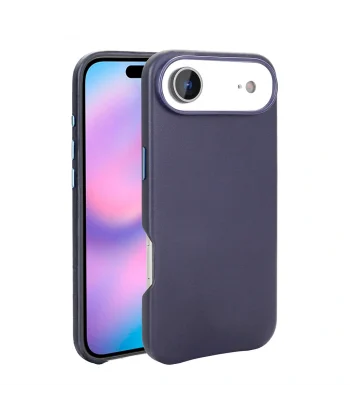 iPhone 17 Air Kılıf M-safe Şarj Özellikli PU Deri Görünümlü Kupra Kapak