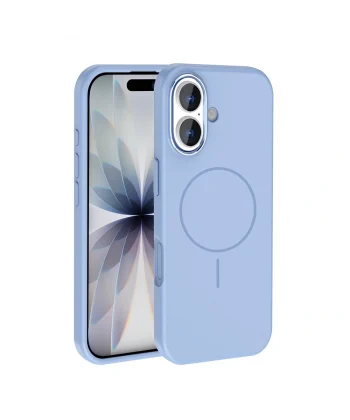 iPhone 17 Kılıf M-Safe Şarj Özellikli Metal Kamera Çerçeveli Edi Silikon Kapak