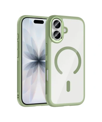 iPhone 17 Kılıf M-Safe Şarj Özellikli Metal Kamera Çerçeveli Tiko Kapak