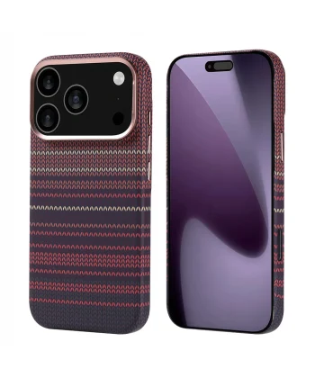 iPhone 17 Pro Kılıf M-safe Şarj Özellikli Karbon Fiber Görünümlü Nekst Kapak