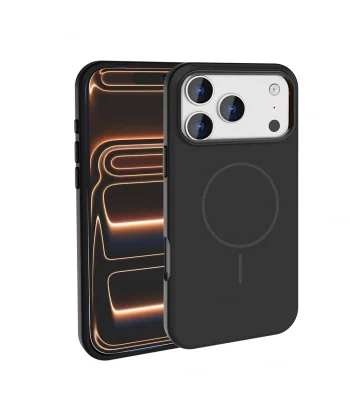 iPhone 17 Pro Kılıf M-Safe Şarj Özellikli Metal Kamera Çerçeveli Edi Silikon Kapak