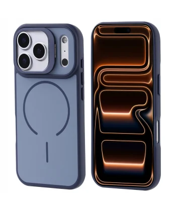 Apple iPhone 17 Pro Max Kılıf M-safe Şarj Özellikli Kamera Standlı Zore Notron Kapak