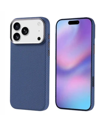 iPhone 17 Pro Max Kılıf M-safe Şarj Özellikli Karbon Fiber Görünümlü Nekst Kapak