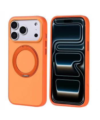 iPhone 17 Pro Max Uyumlu Kılıf M-Safe Şarj Özellikli Standlı Silikon Kapak