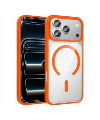 iPhone 17 Pro Max Kılıf M-safe Wireless Şarj Özellikli Silikon Ege Kapak