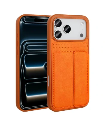 iPhone 17 Pro Max Kılıf PU Deri Kartlıklı Sevilla Kapak