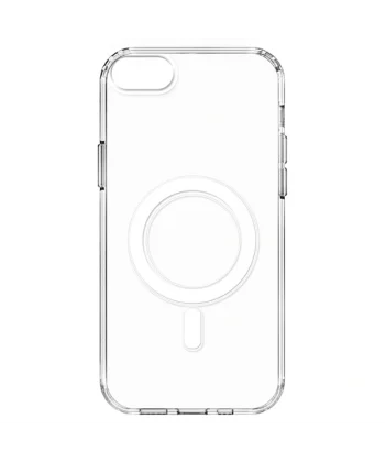 iPhone 8 Kılıf M-safe Şarj Özellikli Şeffaf Sert PC Embos Kapak