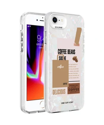 iPhone 8 Kılıf Mermer Desenli Marbello Kapak