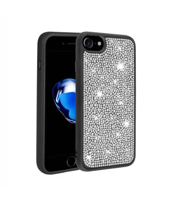 iPhone 8 Kılıf Parlak Taşlı Tasarım Ston Kapak