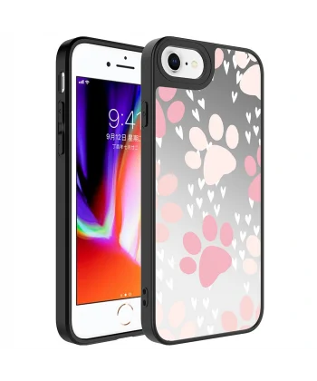 iPhone 8 Plus Kılıf Aynalı Desenli Kamera Korumalı Parlak Mirror Kapak
