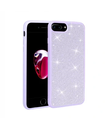 iPhone 8 Plus Kılıf Parlak Taşlı Tasarım Ston Kapak