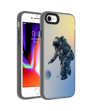 iPhone SE 2022 Kılıf Desenli Dragon Sert Kapak