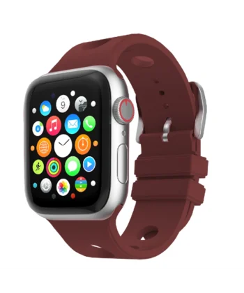 Watch 10 42mm Delikli Tasarım Uyumlu-147 Silikon Kordon