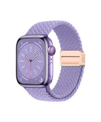 Watch 10 42mm Uyumlu-134 Örgü Tasarımlı Hasır Kordon Strap Kayış