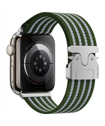 Watch 10 46mm Uyumlu-133 Naylon Kumaş Hasır Örgülü Kordon