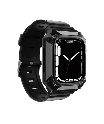 Watch 38mm Uyumlu-88 Sert PC Kasa Koruyuculu Silikon Kordon