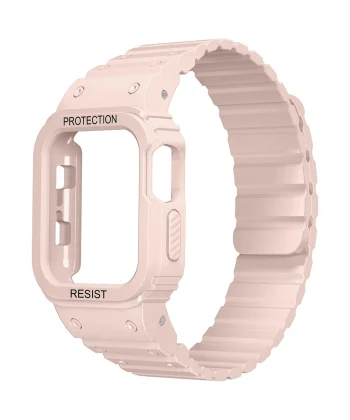 Watch 40mm Uyumlu-142 Airbag Tasarımlı Kasa Koruyuculu Silikon Kordon