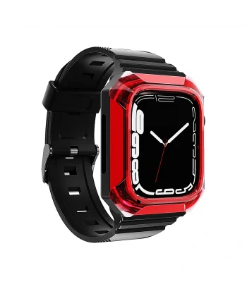 Watch 40mm Uyumlu-88 Sert PC Kasa Koruyuculu Silikon Kordon