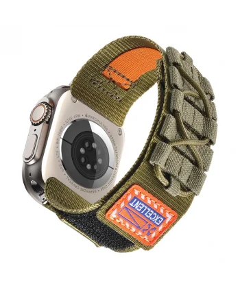 Watch 42mm Uyumlu-112 Orbital Örgülü Halat Tasarımlı Naylon Kumaş Hasır Kordon