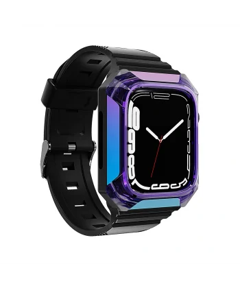 Watch 42mm Uyumlu-88 Sert PC Kasa Koruyuculu Silikon Kordon