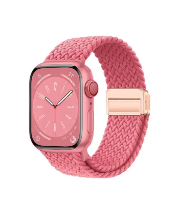 Watch 44mm Uyumlu-134 Örgü Tasarımlı Hasır Kordon Strap Kayış