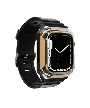 Watch 7 41mm Uyumlu-88 Sert PC Kasa Koruyuculu Silikon Kordon