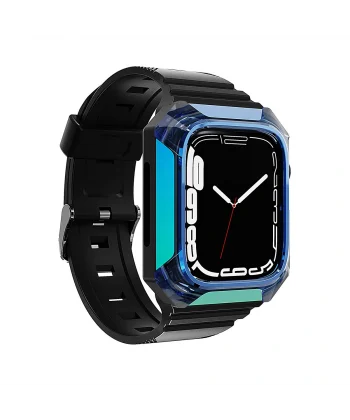 Watch 7 45mm Uyumlu-88 Sert PC Kasa Koruyuculu Silikon Kordon