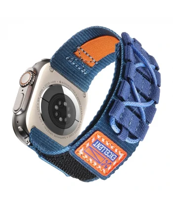 Watch Ultra 49mm Uyumlu-112 Orbital Örgülü Halat Tasarımlı Naylon Kumaş Hasır Kordon