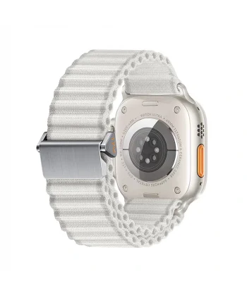 Watch Ultra 49mm Uyumlu-123 Naylon Kumaş Hasır Örgülü Kordon