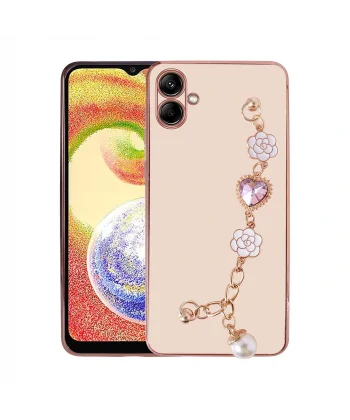 Samsung A04 Kılıf El Tutamaçlı Kamera Korumalı Taka Silikon Kapak