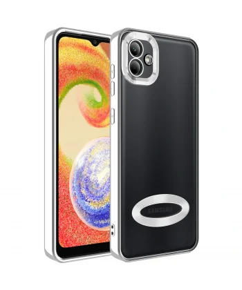 Samsung A04 Kılıf Kamera Korumalı Logo Gösteren Omega Kapak