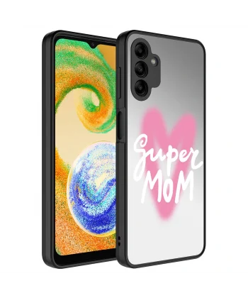 Samsung A04S Kılıf Aynalı Desenli Kamera Korumalı Parlak Mirror Kapak