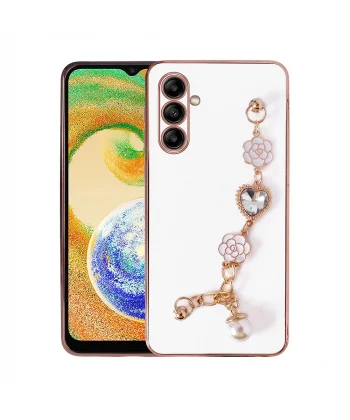 Samsung A04S Kılıf El Tutamaçlı Kamera Korumalı Taka Silikon Kapak