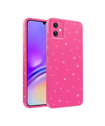 Samsung A05 Kılıf Kamera Korumalı Simli Lüks Koton Kapak