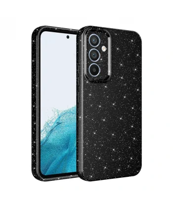 Samsung A05S Kılıf Kamera Korumalı Simli Lüks Koton Kapak