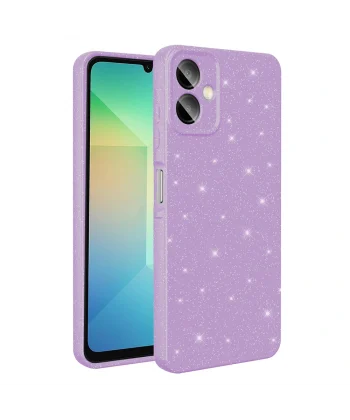 Samsung A06 Kılıf Kamera Korumalı Simli Lüks Koton Kapak